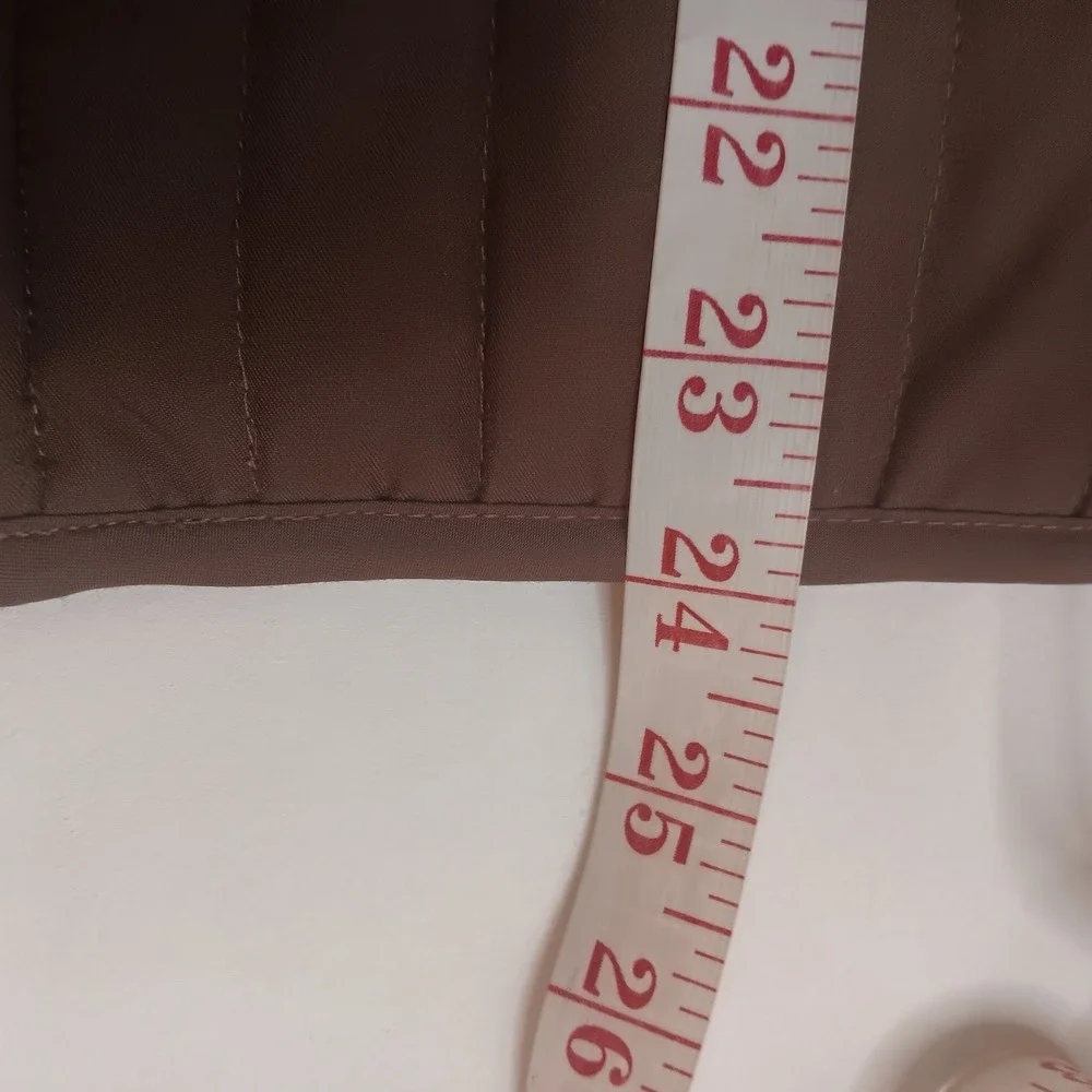 EP Pro Women's Brown Quilted Faux Fur Collar Vest Size M Lightweight Zip Pockets